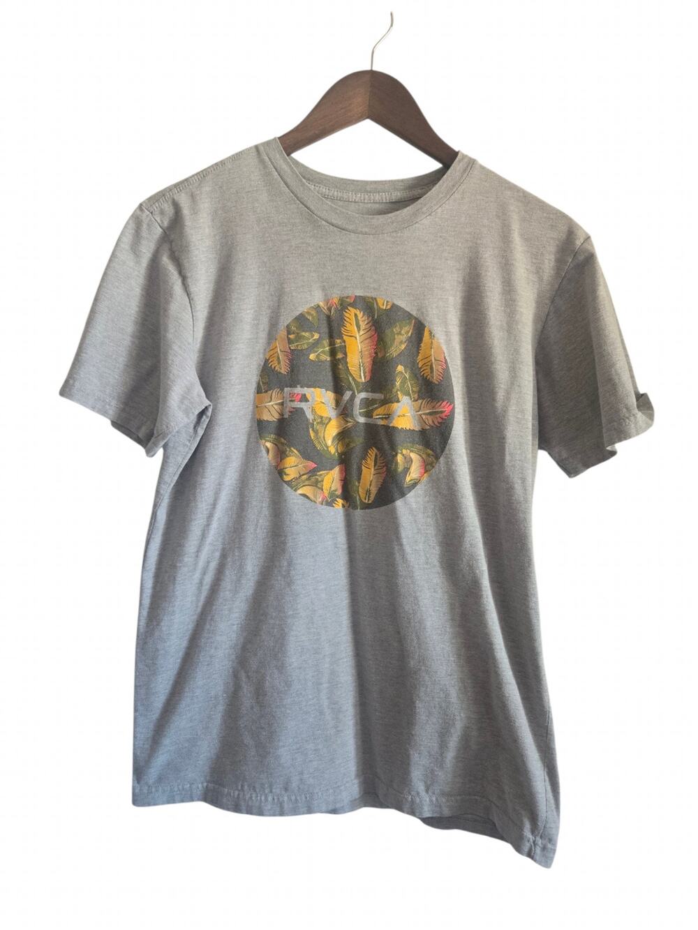 RVCA Gray Tropical Graphic Tee • Size M